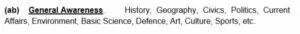 AFCAT General Awareness Syllabus