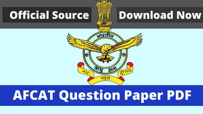 AFCAT Question Paper PDF