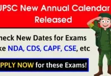 UPSC Revised Annual Calendar 2020-21 | Good News for NDA, CDS, CAPF UPSC New Annual Calendar 2020